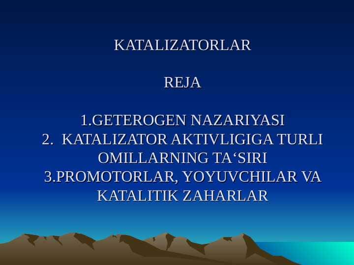 KATALIZATORLAR