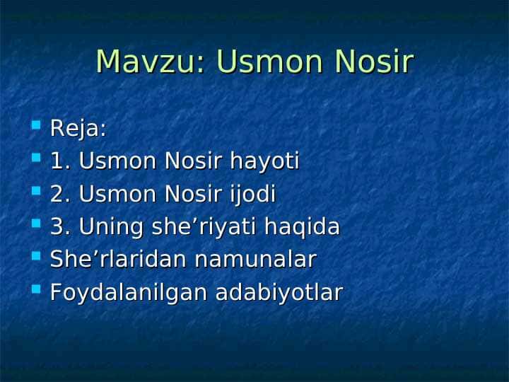 Usmon Nosir