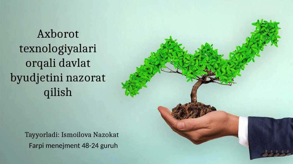 Axborot texnologiyalari orqali davlat byudjetini nazorat qilish