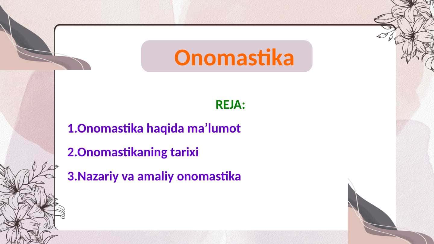 Onomastika
haqida