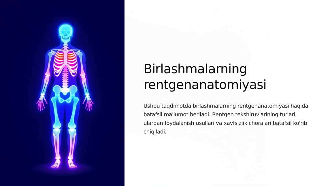 Birlashmalarning rentgenanatomiyasi