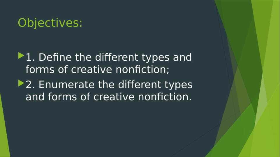 types of creative nonfiction