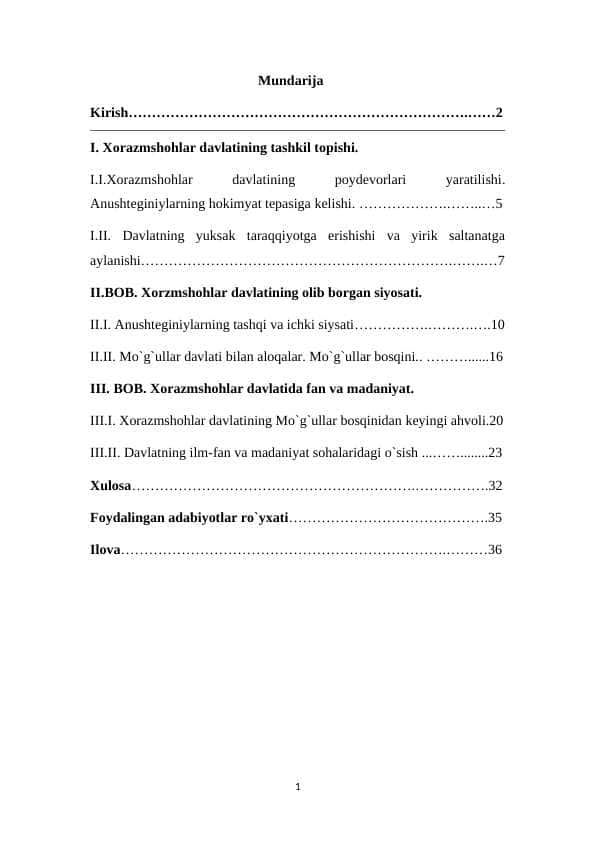 Xorzmshohlar davlatining olib borgan siyosati