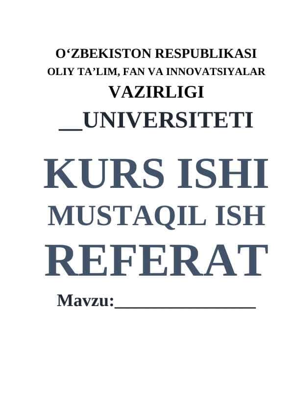 Berilganlarning strukturasi uchun algaritim