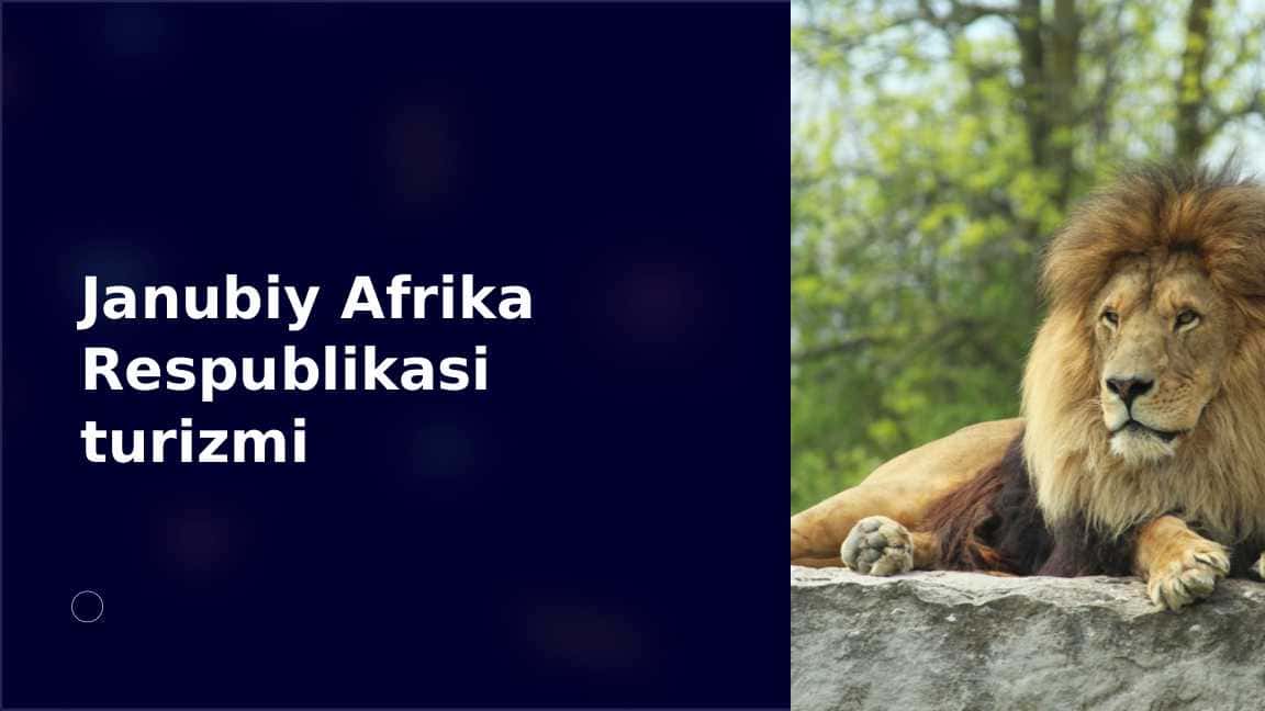 Janubiy Afrika Respublikasi turizmi