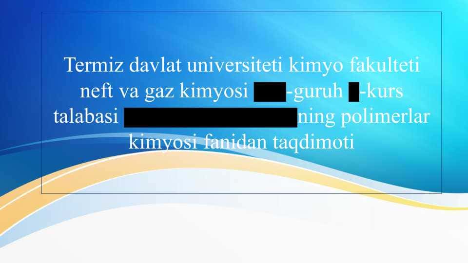 Yuqori molekulyar birikmalarning sinflanishi va nomlanishi