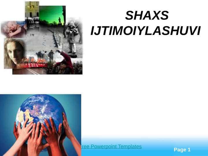 SHAXS IJTIMOIYLASHUVI