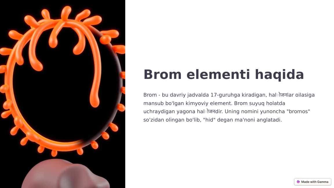 BROM ELEMENTI HAQIDA
