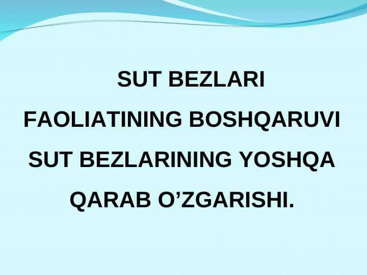 Ona suti- va sut bezlari
