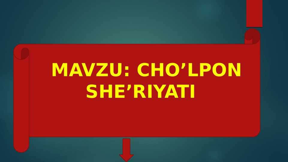 YANGI DAVR ADABIYOTI SLAYD