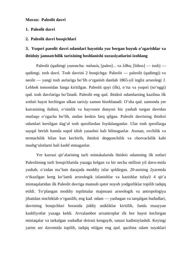 Paleolit davri