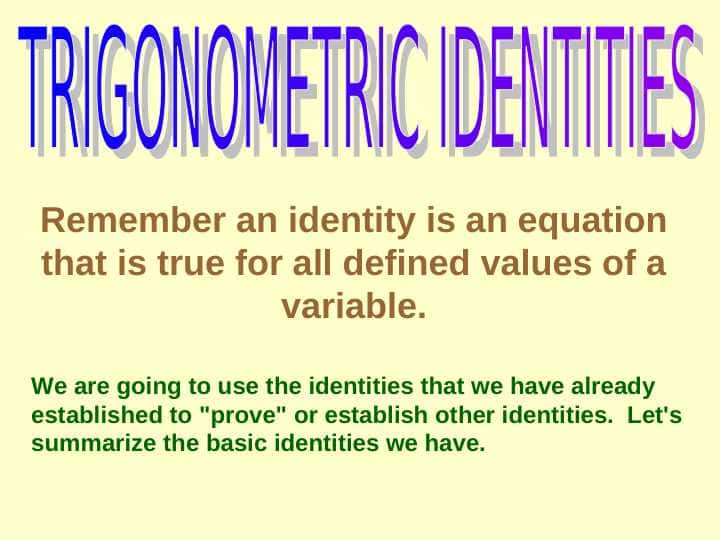 Trigonometric Identities