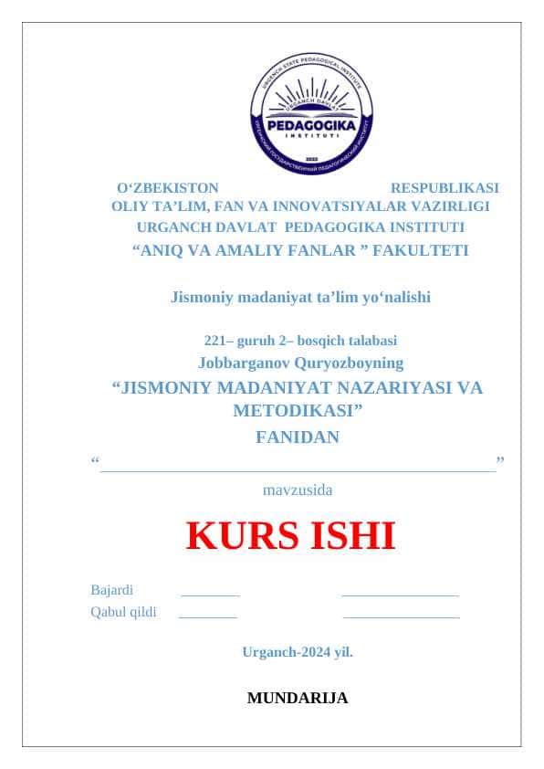 Maktabgacha ta’lim muassasalarida jismoniy tarbiya