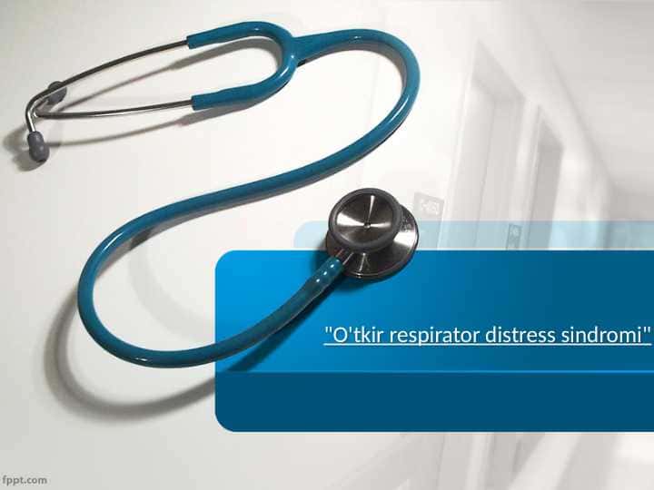 "O'tkir respirator distress sindromi"