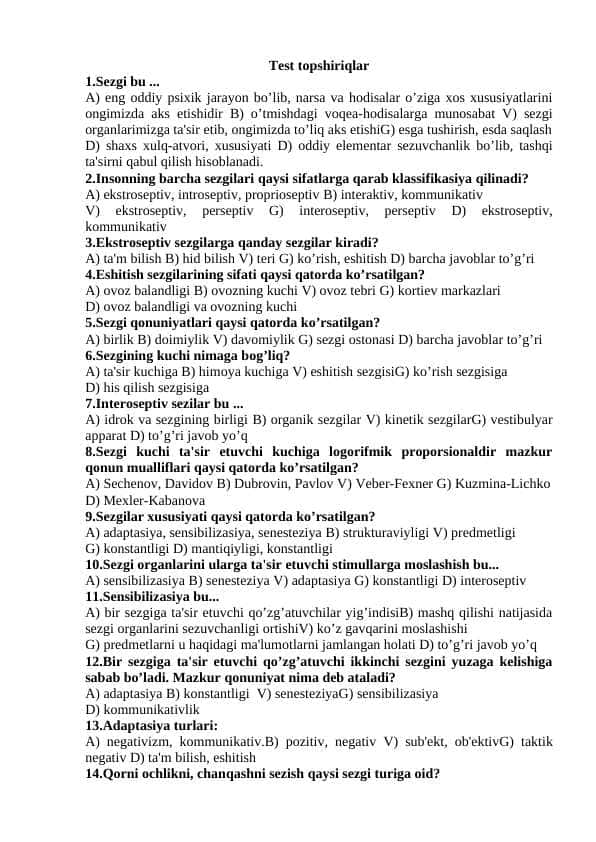 Sezgi test