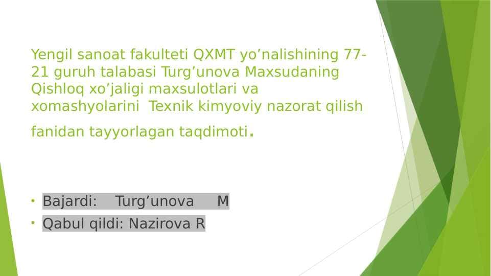 Makaron mahsulotlari ishlab chiqarish tehnalogiyasi