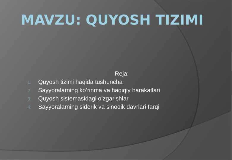 Quyosh tizimi