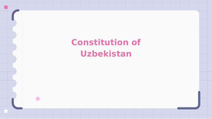 Constitution of Uzbekistan