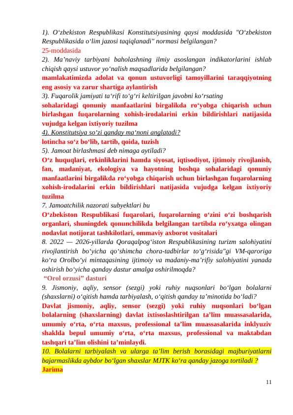 Test 2024 ona tili va adabiyot