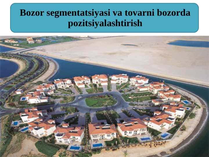 Bozor segmentatsiyasi va tovarni bozorda pozitsiyalashtirish
