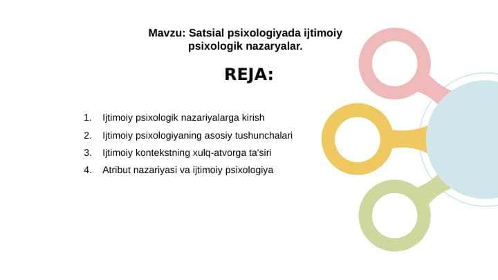 Satsial psixologiyada ijtimoiy psixologik nazaryalar.