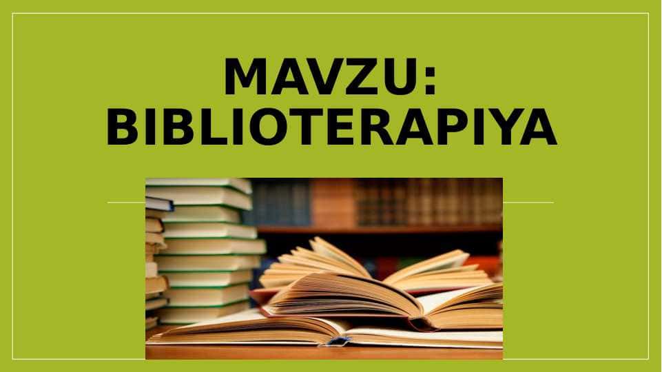 Biblioterapiya