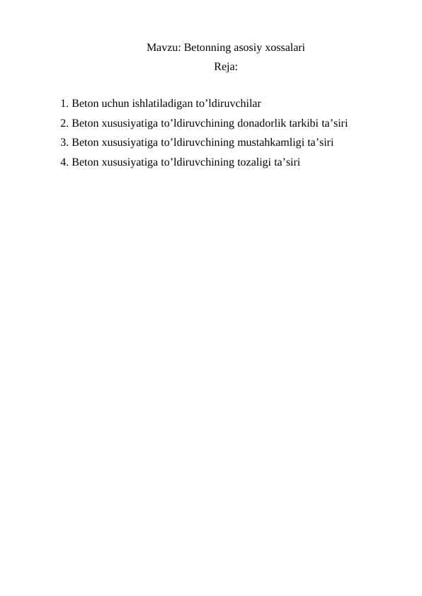 Betonning asosiy xossalari