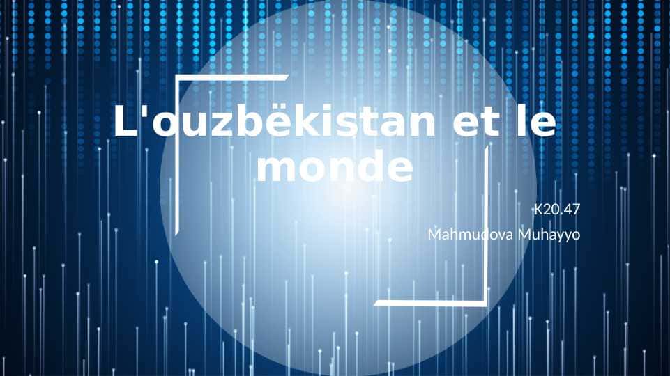 L'ouzbekistan et le monde