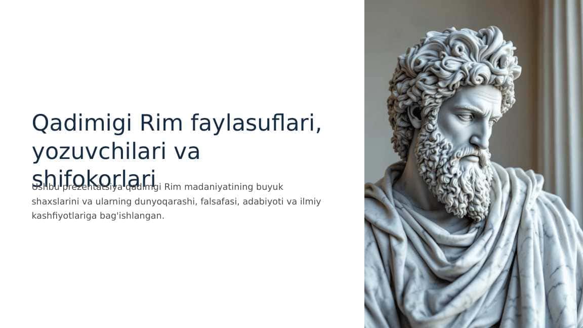 Qadimigi Rim faylasuflari, yozuvchilari va shifokorlari