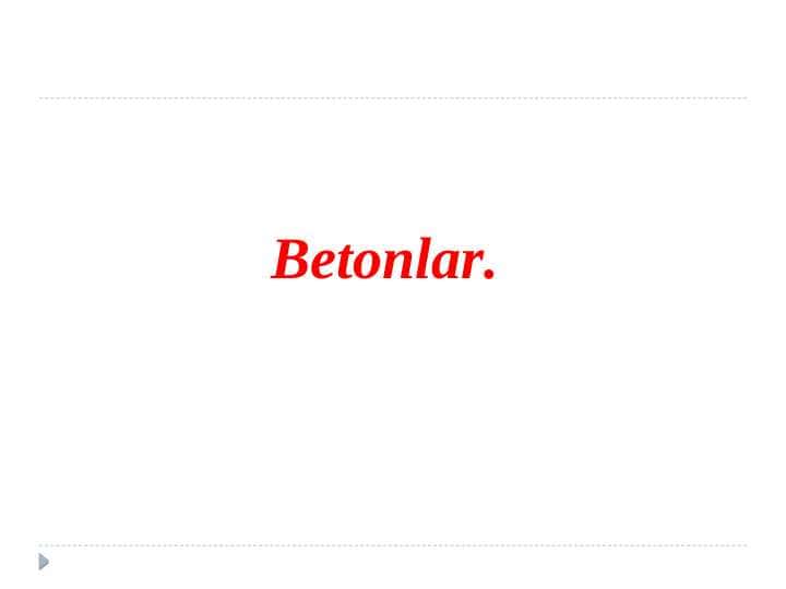 Betonlar