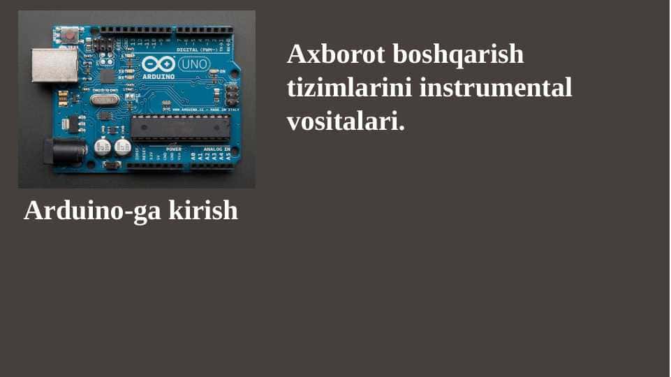 Axborot boshqarish tizimlarini instrumental vositalari.