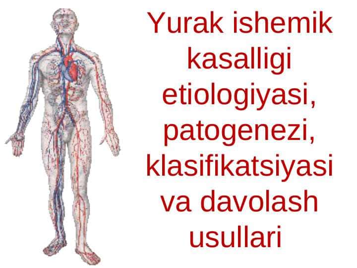 Yurak ishemik kasalligi etiologiyasi, patogenezi, klasifikatsiyasi va davolash usullari