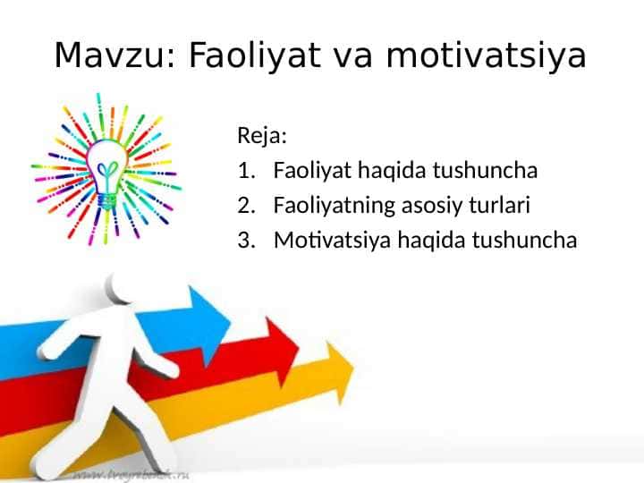Faoliyat va motivatsiya