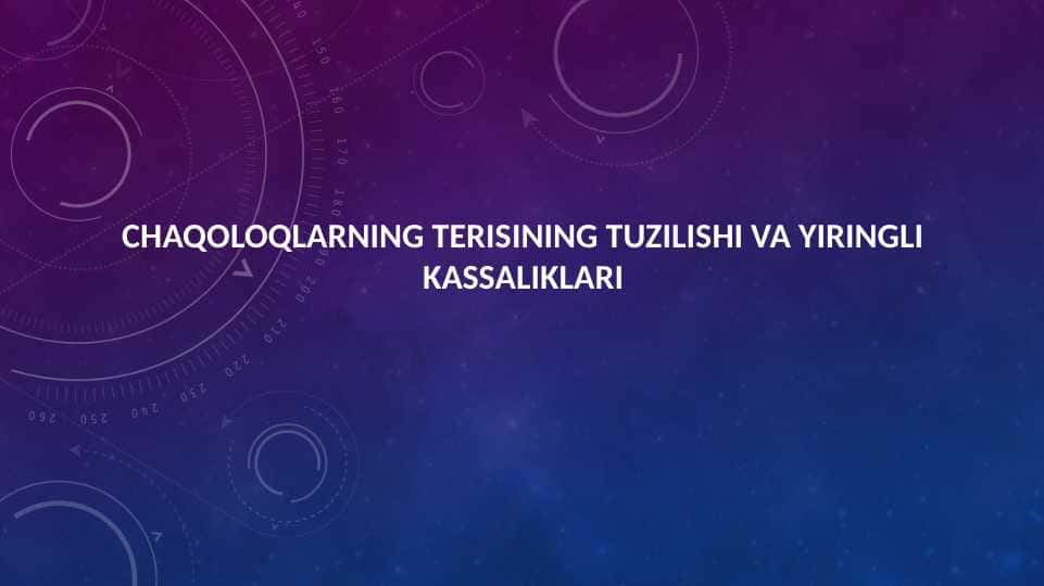 BOLALAR TERISI TUZILISHI VA BOLALAR TERISI KASALLIKLARI