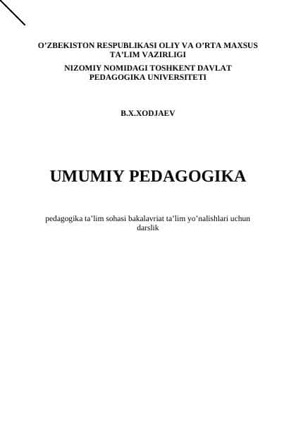 Umumiy pedagogika
