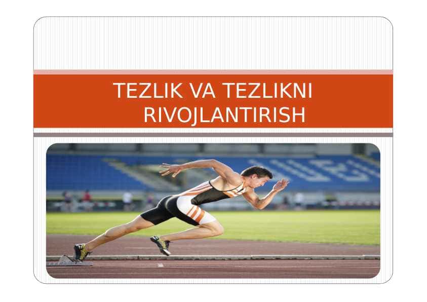 TEZLIK VA TEZLIKNI RIVOJLANTIRISH