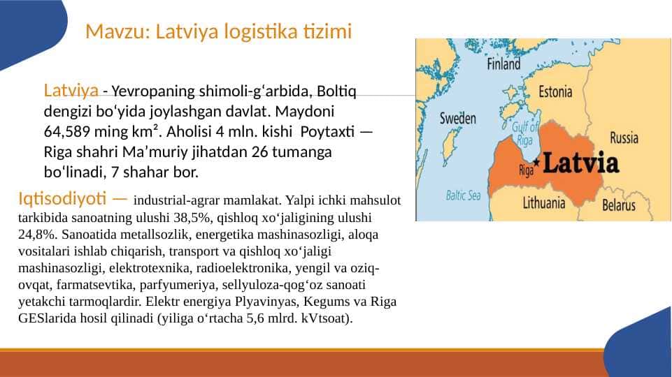 Latviya logistika tizimi