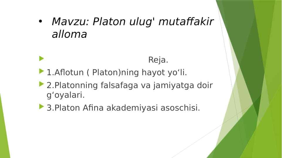 Platon ulug' mutaffakir alloma