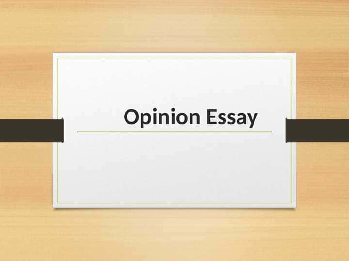 Opinion Essay