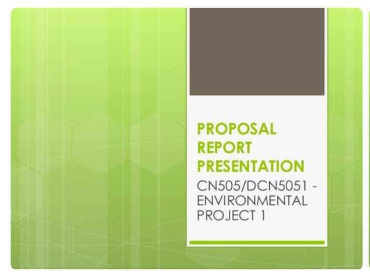 proposal report presentation