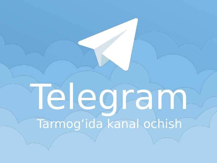 Telegram Tarmog‘ida kanal ochish