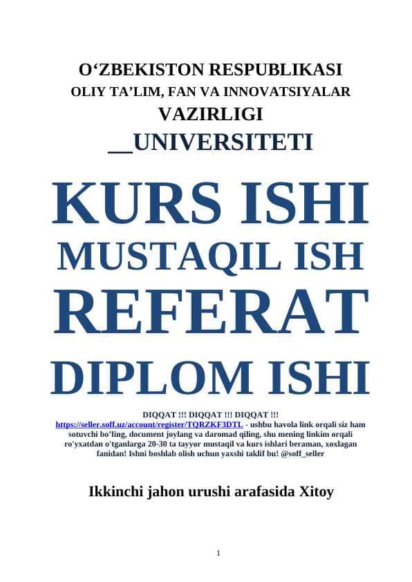 Ikkinchi jahon urushi arafasida Xitoy