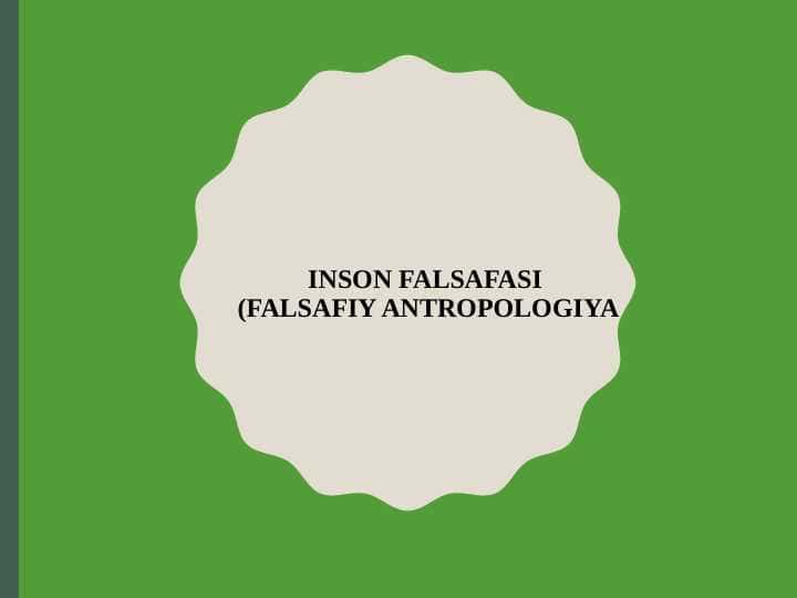 Inson falsafasi (Falsafiy antropologiya