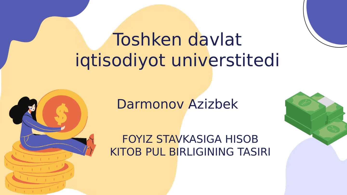 FOYIZ STAVKASIGA HISOB KITOB PUL BIRLIGINING TASIRI