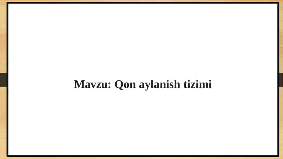 Qon aylanish tizimi