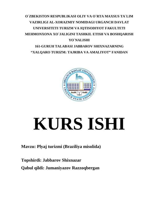 Plyaj turizmi (Braziliya misolida)