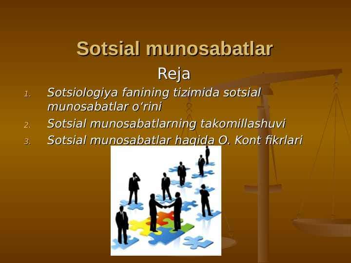 Sotsial munosabatlar