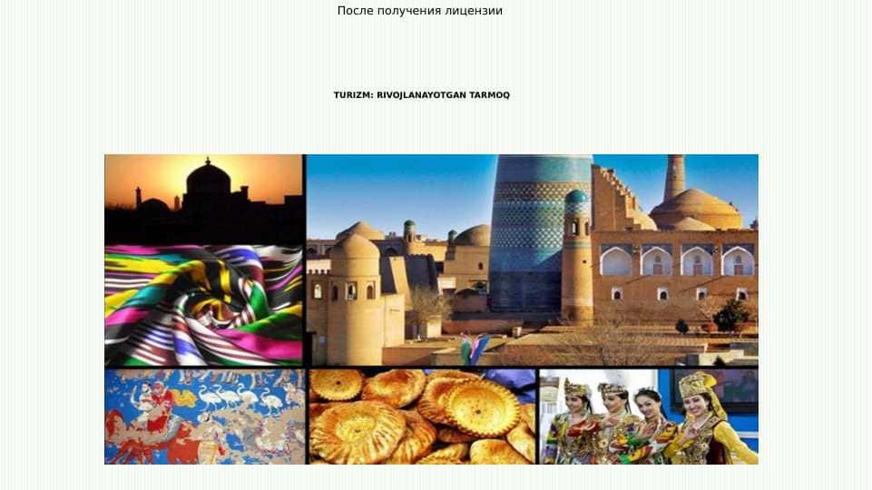 Turizm rivojlanayotgan tarmoq