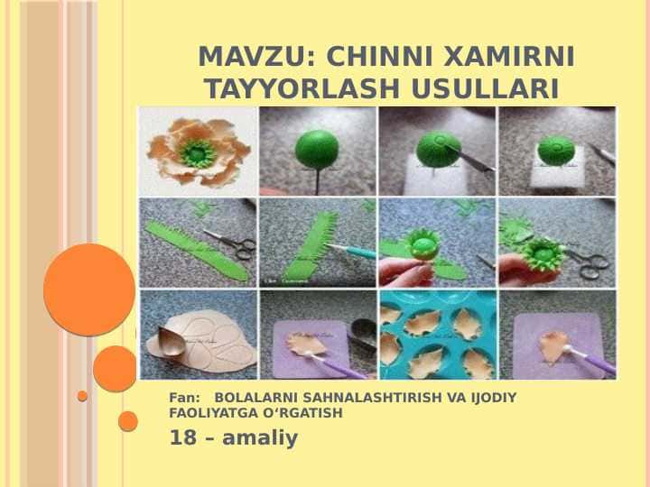 Chinni xamirni tayyorlash usullari