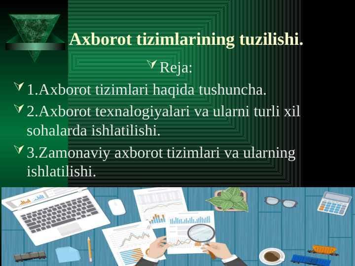 Axborot tizimlarining tuzilishi.